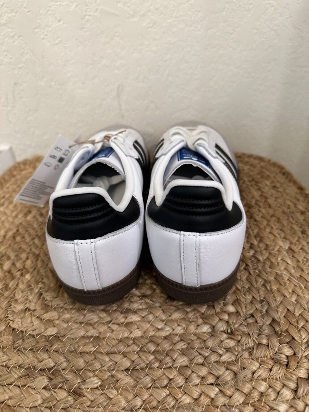 NWT Adidas Samba OG White Black Sneakers - Picture 3 of 6